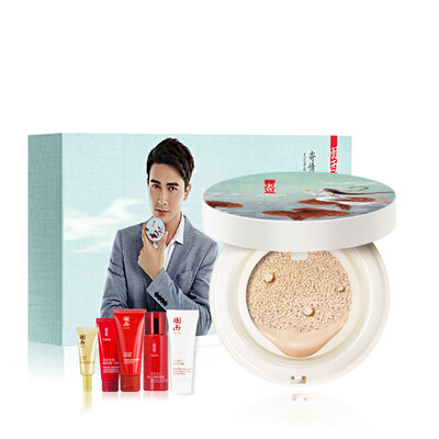 

Yuexi (YUE-SAI) Ganoderma lucidum Health fresh fog feeling light pad BB cream (plus 5 sets) Gao Weiyuang limited edition gift set suit (air cushion BB cream
