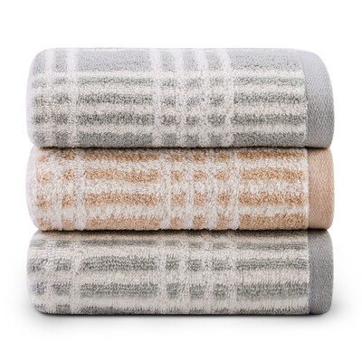 

Sweet Towel 3 pcs towel pure cotton absorbent thickened towel Scottish Ⅱ 34 74 cm