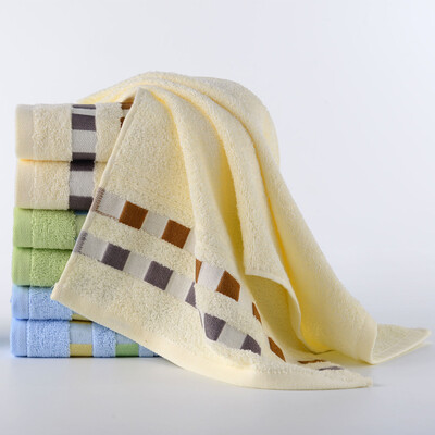 

Ю. Jie Вогезы хлопка полотенце пара два полосатый кролик длинный хвост смонтированный лицо полотенце 34 * 72см красный + синий