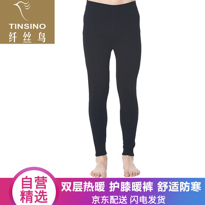 

Filament bird TINSINO thermal underwear warm pants couple male hot warm double layer composite super soft thickening bottom knee pants pants autumn pants black L 175100