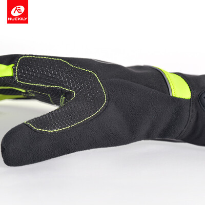

NUCKILY Unisex Winter Long Finger Cycling Gloves Windproof &Waterproof Thermal Fleece Outdoor Sport Bicycle Gloves Screen Touch