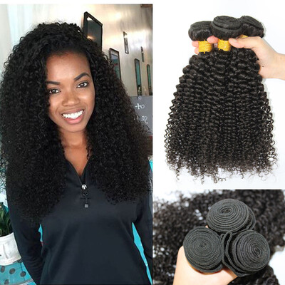 

9A Brazilian Kinky Curly Virgin Hair 3 Bundles Soft Brazilian Virgin Hair Top Quality Human Hair Extension Can be Dyed&Bleached