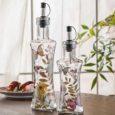

A Ting Kitchen multipurpose glass printing size bottle leak two sets of vinegar sauce bottles