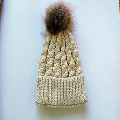 

Children twist knitted wool hat with hair ball hat baby winter warm hat ebay hot