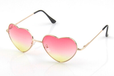 

Trendy glasses women sunglasses reflective gradient color lovely peach heart sunglasses as gift for men's