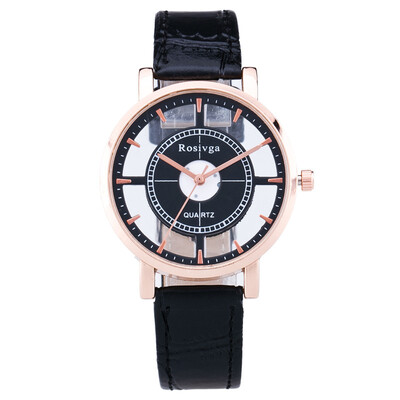 

мужчины и женщины Luxury нержавеющая сталь кварц спорт кожаные полосы наручные часы дырку Любовники часы