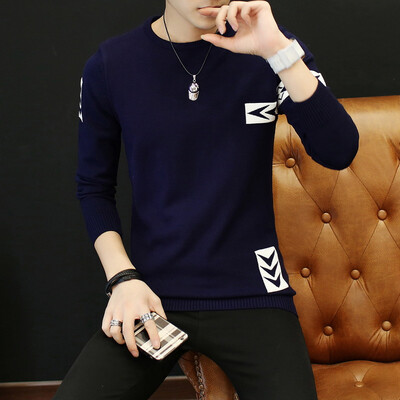 

2017 winter new men's leisure sweater youth men's sweater men's bottoming shirt as gift for men