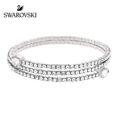 

SWAROVSKI Swarovski TWISTY DROP rhodium-plated women's multi-coated crystal bracelet 5073592