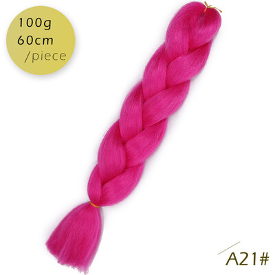 

AISI HAIR 100g / pcs 24inch Kanekalon гигантский косы Волосыломбер Две тонныЦветные синтетические волосы для кукол Вязание крю