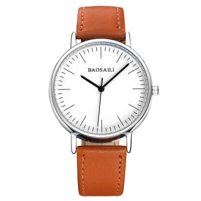 

BAOSAILI Brand Leisure Women Simple Watch High Quality Waterproof Watch Unisex Leather Strap Watches