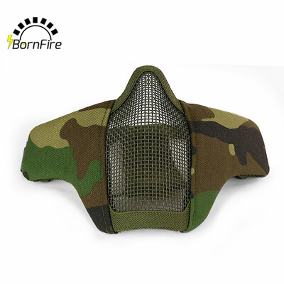 

горячая страйкбол маску половина нижней поверхности металла стали Netzmesh маску охоты тактических защитных CS хэллоуин половину м