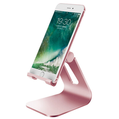 

BIAZE metal phone stand B2 rose gold desktop lazy stent folding adjustable angle video stand for mobile phone / ipad / tablet
