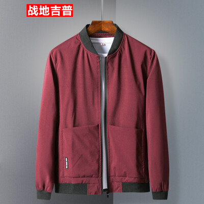 

Battlefield Jeep Jackets Мужская лига бейсбола Slim Slim Big Men Men's Bale Jacket Jacket Jacket 17121Z7001 Burgundy 4XL