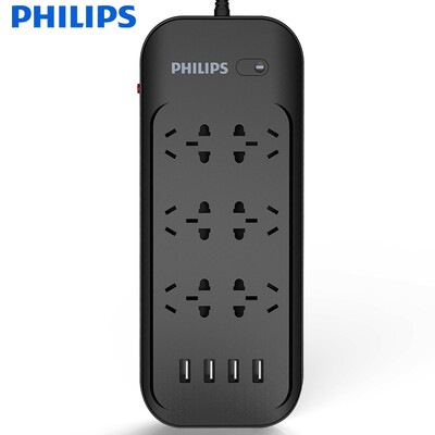 

Philips PHILIPS the new national standard 4USB 6 18-meter socket lightning protection surge overload protection door plug-in plug-in board tow line board SPS5614K 93
