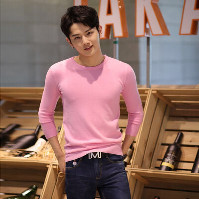

2017 autumn new men 's sweater casual round neck sweater as gift for men