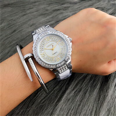 

Roman Number Design Rhinestones Ladies Dress Watch Contena New Fashion Luxury Women Diamond Watches Dazzling Crystal Jewelry