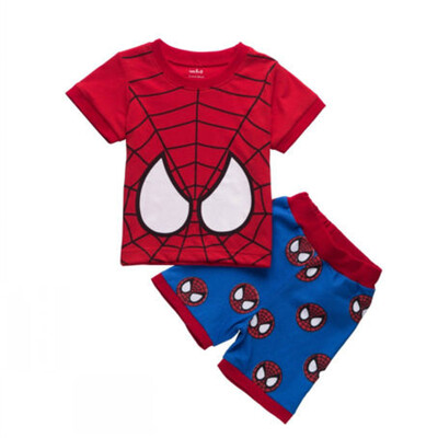 

Spiderman Batman Kids Baby Boys Cotton Tops T-shirt Shorts Outfits Clothes 1-7Y