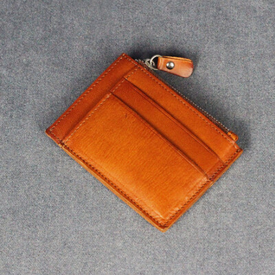 

Скура ключавых выпадкі брелка пабудавана Piduo Ка-разраднай рэтра расліннага дублёнай скуры пальчатка сумка кашалёк