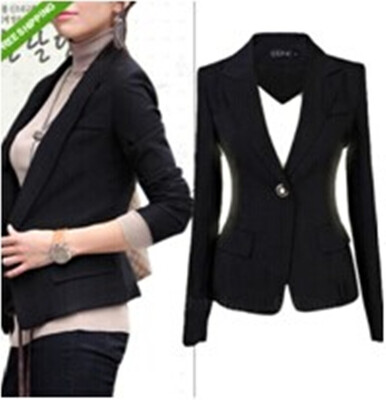 

Womens Long Sleeve Slim Business Leisure Lapel Blazer Suit Jacket Coat Outwear