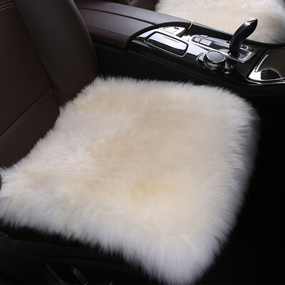 

Antarctic nanjiren wool cushion in the long hair cushion winter car seat mat pad car mat lamb skin car dual-use small square pad 45 × 45cm pearl white