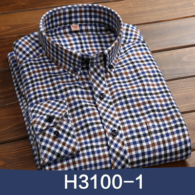 

Casual Men Cotton Long Sleeve Shirt Spring Silm Fit Fashion Lattice