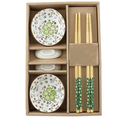 

Japanese tableware set Ceramics Sushi Saucer Set for Two in Gift Box 460554
