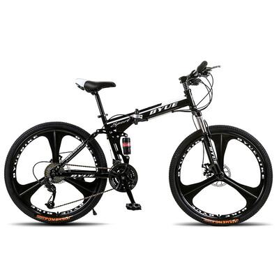 

Byuebike 26 дюймов складные внедорожных передач двойной дискового тормоза велосипед горный велосипед мужчин и женщин