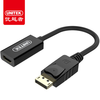 

Advantages UNITEK Y-6342BK DP to HDMI conversion line Displayport to HDMI male to female transfer cable black computer access TV HD video cable converter