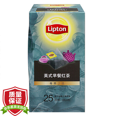 

Lipton teabag tea black tea respect the choice of independent triangle tea bag British breakfast tea seasoning tea 25 packets 50g