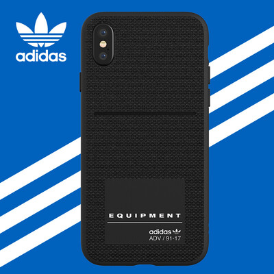 

Adidas iPhone 8 7 Plus Mobile Shell New EQT Business Card Slot Simple Apple 7P 8P Silicone All-in-one Anti-slip Slip protection Black