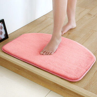 

Maia mats shine thick coral velvet non-slip door mat 50 80cm pink