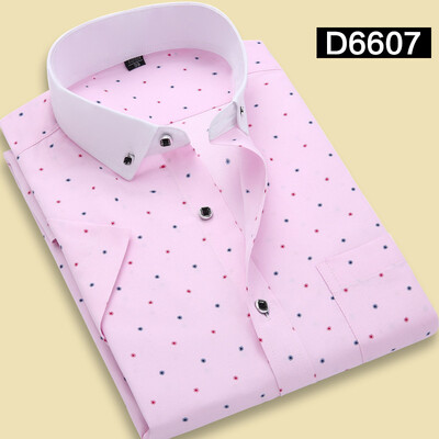

Men Casual Shirt Fashion Short Sleeve Printing Summer Slim