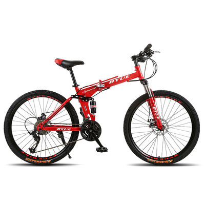 

Byuebike 26 дюймов складные внедорожных передач двойной дискового тормоза велосипед горный велосипед мужчин и женщин