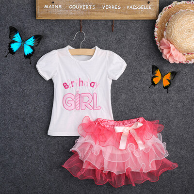 

Toddler Baby Girls Birthday Party Tops Layered Ribbon Tutu Skirt Dress Outfits