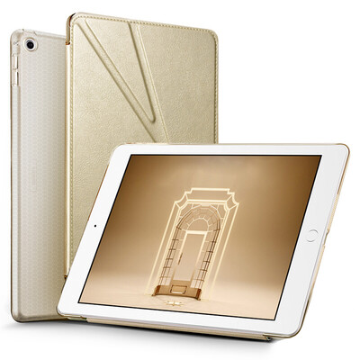 

2017 Новый Apple ESCASE iPad7 защитного покрытие / оболочка таблетка 9,7 дюйма Ipad кожи многофункциональных модификации / с ключами / оболочка силикагель DROP сна платина-золото