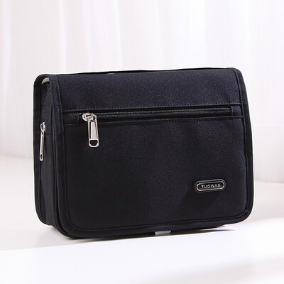 

The man washes the bags&bags the ladies makeup bag