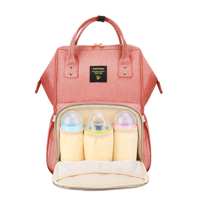 

Jingdong Supermarket Sanmei Ying SUNVENO shoulder Mummy bag large capacity multi-function mother expectant package maternal&child out fashion iron mouth back milk bag brick red
