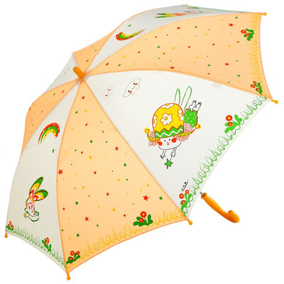

Paradise umbrella Tong Yan laughter straight hand open children sunny umbrella 11001ELHB yellow&white
