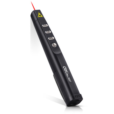 

Deli 3937 one-piece flip pen PPT flip pen laser flip pen wireless projector a key black full-screen red