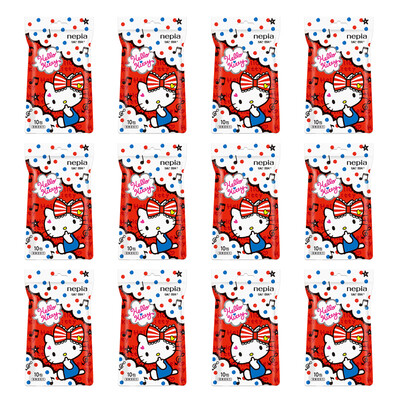 

Nepia (Nepia) мокрая ткань 10 Katie Hello Kitty мультфильм серии закачке / мешок пакета 12 *