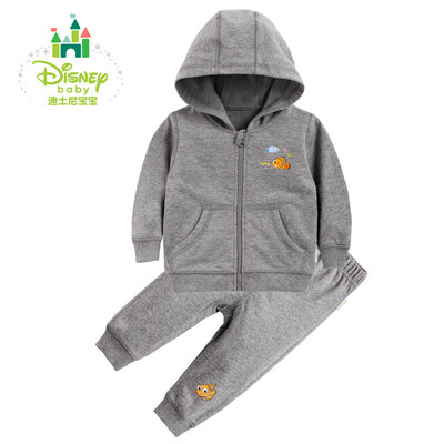 

Jingdong delivery] Disney (Disney) children's clothing men's and women's spring and summer suit pure cotton go out pure color baby hat sweater set 153T639 red 73cm