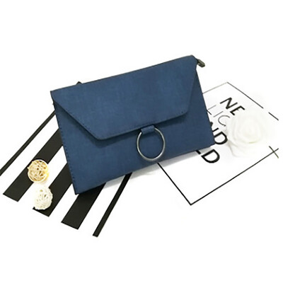 

2017 new Korean version of the metal ring double envelopes package ladies mobile phone purse hand holding shoulder Messenger bag