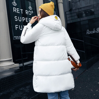 

New down jacket women in the long section of loose bread clothes students smile jacket coat