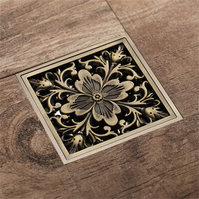 

HIDEEP Bathroom accessories shower floor drains flowers pattern floor drains