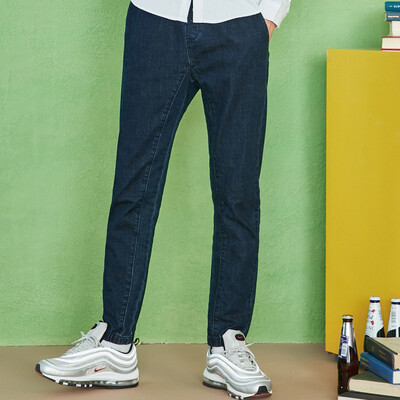 

Semir jeans male 2017 autumn new men's trousers Korean version of the tide jogging foot pants wild students pants 19057241103 cowboy color