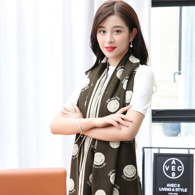 

Shanghai Story (история SHANGHAI) г-жа теплые осенние и зимние шарфы кашемир платок улыбка синий