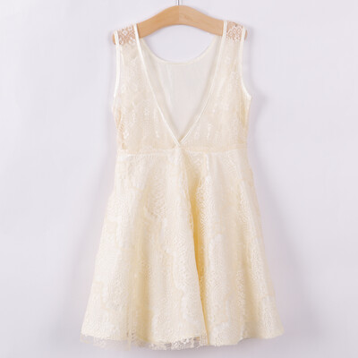 

принцесса девочки кружева в цветочек платье без рукавов платье официальных платье 2-11y