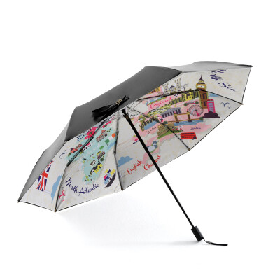 

NELLO (NIELLO) new double-layer sun umbrella female sun protection UV-fold folding umbrella umbrella sun umbrella N8347