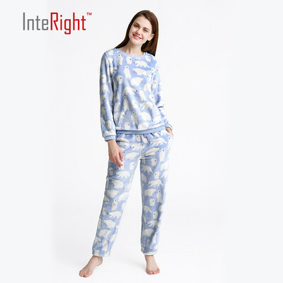 

INTERIGHT Г-жа Сюн теплые пижамы светло-голубой костюм L
