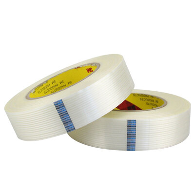 

3M strong fiber tape stripe transparent glass fiber cloth glue fixed bundling strong residual glue-free high temperature fiber tape 10 mm 55 m single package